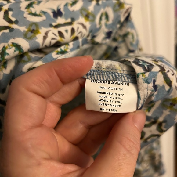 Brooks Ave Scalloped Long Sleeve Blouse - English Tile - Picture 8 of 11